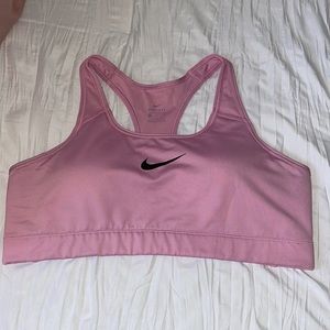 pink nike sports bra